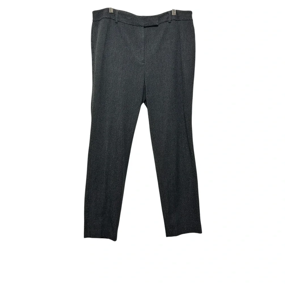 Talbots Women High Waist Slim Pants‎ 12 Micro Check Office Minimalist Tailored
